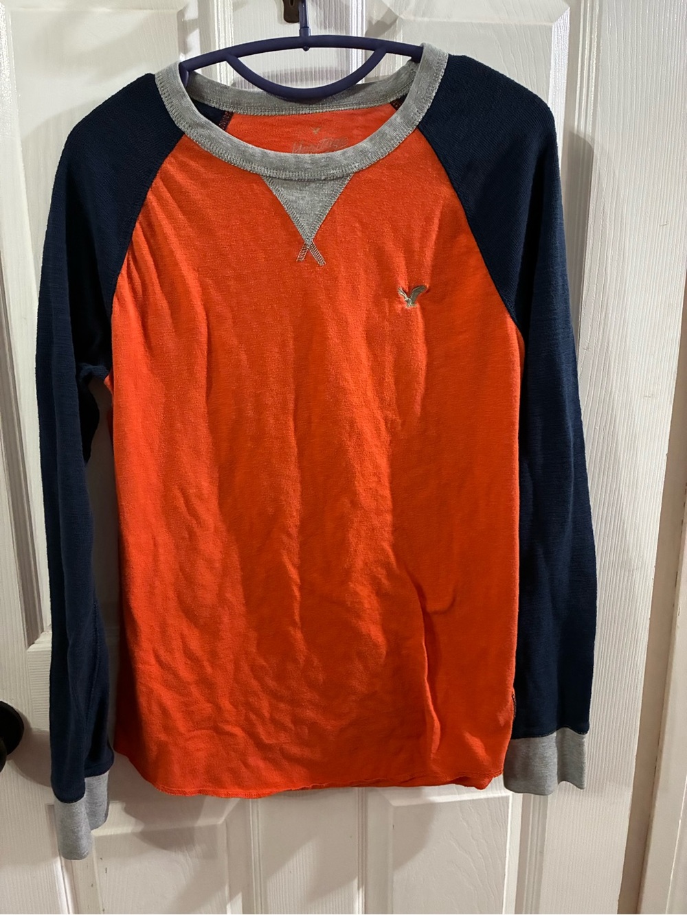 American Eagle Raglan Crewneck Thermal Shirt